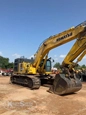 Back corner of used Excavator in yard,Back of used Excavator,Used Komatsu Excavator